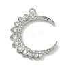 Brass Micro Pave Clear Cubic Zirconia Pendants CU-CBAC53C-04P-1