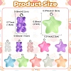 10Pcs 10 Styles Luminous Transparent Resin Pendants RESI-YW0001-80-3