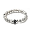 Halloween Electroplate Natural Lava Rock Bracelets BJEW-JB12332-03-2
