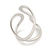 Non-Tarnish 304 Stainless Steel Open Cuff Ring for Women RJEW-A043-24P-3