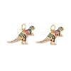 Rack Plating Brass Micro Pave Colorful Cubic Zirconia Pendants ZIRC-C040-48D-G-2