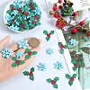 160Pcs 4 Styles Christmas Theme Opaque Resin Cabochons RESI-SC0005-80B-3