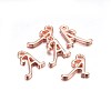 Rose Gold Plated Alloy Letter Pendants PALLOY-J718-01RG-A-2