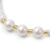 Shell Pearl Bead & Glass Seed Beads Bracelets BJEW-MZ00136-01-3