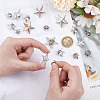 18Pcs 3 Styles Pentagram Alloy Brooches JEWB-GA0001-35P-3