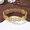304 Stainless Steel Hinged Bangles for Women BJEW-L610-26G-2