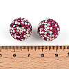 Polymer Clay Pave Rhinestone Beads RB-T018-01C-3