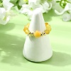 6Pcs 3 Colors Natural Gemstone Finger Rings RJEW-JR01049-5