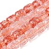 Transparent Crackle Glass Beads Strands GLAA-Q108-04A-10-1