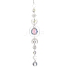 Glass Teardrop Window Hanging Suncatchers HJEW-JM04515-02-2