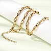 5MM 304 Stainless Steel Twisted Oval Link Chain Necklaces for Man and Women SA-CBAB767-18B-G-1