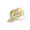 Brass Micro Pave Cubic Zirconia Charms KK-Q070-01B-G-2