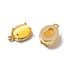 Oval Brass Charms KK-D024-01C-G-2