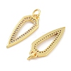 Rack Plating Brass Micro Pave Cubic Zirconia Pendants KK-Z071-81G-01-2