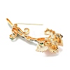 Carnation Alloy Rhinestone Brooches Pins LS-JEWB-I049-04KCG-2