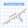 Alloy Enamel Flower with ABS Plastic Pearl Round Bead Charm Iron Chain Bag Decorative Chains HJEW-FS00054-02-2