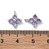 SHEGRACE Brass Cubic Zirconia Charms XGRQ4H668-680P-B-3