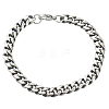 1Pc Men's 304 Stainless Steel Curb Link Chain Bracelets BJEW-DJ0001-82-1