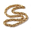 Vacuum Plating 201 Stainless Steel Rope chain Necklaces NJEW-H033-06A-G-1