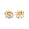 Brass Micro Pave Cubic Zirconia Beads KK-H202-10G-1