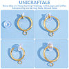 Unicraftale 24Pcs 3 Colors Brass Clip-on Hoop Earring Findings KK-UN0001-97-4