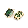 Brass with Cubic Zirconia Pendants KK-B157-24G-2
