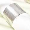 40MM 304 Stainless Steel Stripe Textured Wide Cuff Bangles for Women SA-CBAB767-34P-1