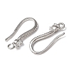 Brass Micro Pave Cubic Zirconia Earring Hooks KK-A257-14P-2