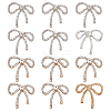 12Pcs 2 Colors Alloy Rhinestone Cabochons FIND-FG0004-58-1