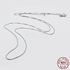 Rhodium Plated 925 Sterling Silver Box Chain Necklaces STER-F039-45cm-13P-1
