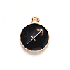 Alloy Enamel Pendants X-ENAM-S124-01B-08F-2