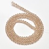 Faceted Rondelle Transparent Glass Beads Strands EGLA-J134-4x3mm-B04-2