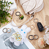 9Pcs 3 Colors Alloy Spring Gate Rings FIND-NB0006-25B-4