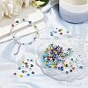 180Pcs 9 Colors Handmade Evil Eye Lampwork Beads Strands LAMP-FH0001-09-2
