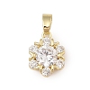 Brass Micro Pave Cubic Zirconia Pandents KK-U041-02G-03-1