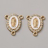 Zinc Alloy Enamel Religion Oval with Virgin Mary Chandelier Component Links FIND-WH0366-384G-01-1