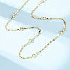 1.5MM Brass Round Ball Oval Link Chain Necklaces NJEW-H086-02G-2