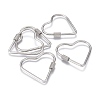 Non-Tarnish 304 Stainless Steel Screw Carabiner Lock Charms ZIRC-F255-059P-1