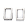 Tarnish Resistant 304 Stainless Steel Rectangle Huggie Hoop Earrings STAS-H156-10B-P-1