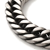 304 Stainless Steel Cuban Link Chain Bracelets for Women Men BJEW-Q341-15A-AS-2