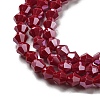 Opaque Solid Color Electroplate Glass Beads Strands GLAA-F029-P4mm-C01-3