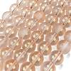 Frosted Transparent Glass Bead Strands GLAA-P065-10mm-05-2