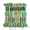 12 Skeins 6 Colors 6-Ply Polyester Embroidery Floss OCOR-FS0001-01B-04-1