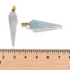 Natural Aquamarine Pointed Pendants G-D089-01G-08-3