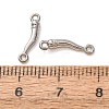 304 Stainless Steel Connector Charms STAS-N124-62P-3