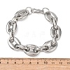 304 Stainless Steel Coffee Bean Link Chain Bracelets for Women Men BJEW-F529-10B-P-4
