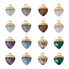Fashewelry 16Pcs 8 Styles Natural & Synthetic Gemstone Charms G-FW0001-34-2