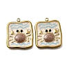 304 Stainless Steel Enamel Pendants STAS-Z163-21G-02-1