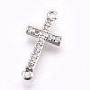 Brass Micro Pave Cubic Zirconia Links LS-ZIRC-E152-43P-RS-1