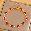 Brass Heart Link Bracelets WH-WGA7DD3-01-1